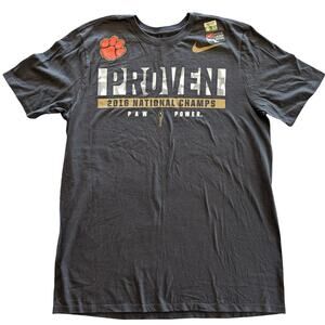 Nike Shirt Mens Large Tee Clemson 2016 Football National Champs Paw Power